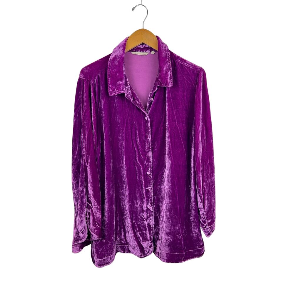 Soft Surroundings Fuchsia Velvet Tunic
